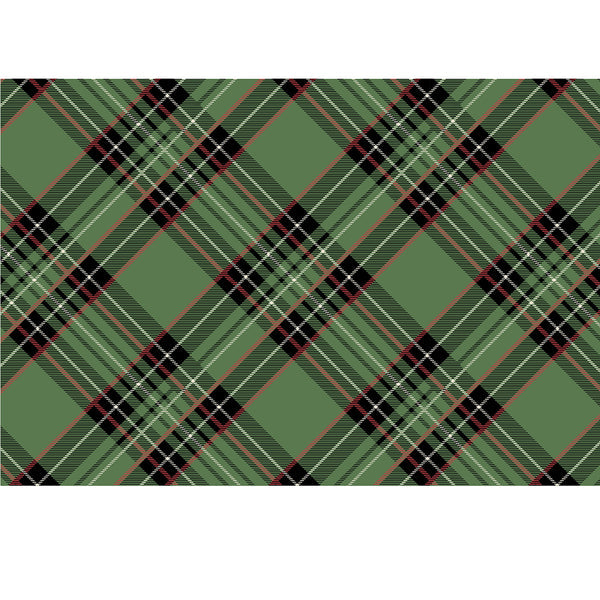 Green Plaid Placemat Pad