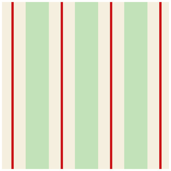 Seafoam and Red Awning Stripe Cocktail Napkins