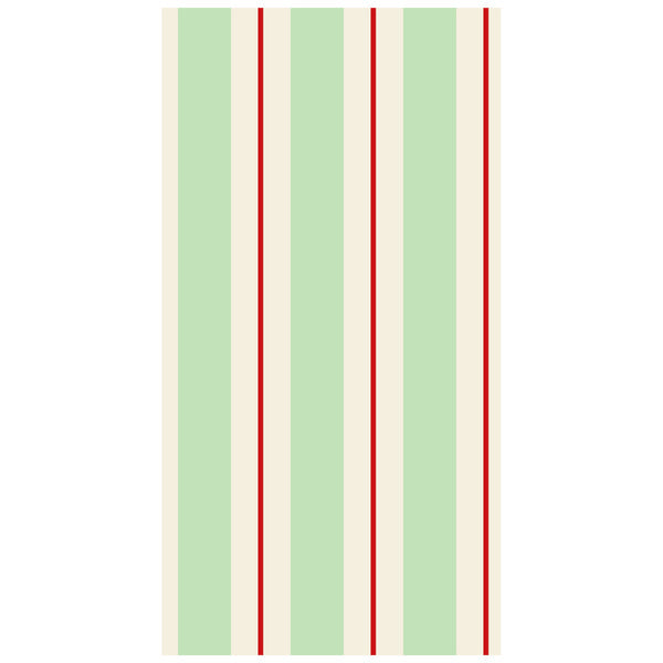 Seafoam and Red Awning Stripe Guest Napkins