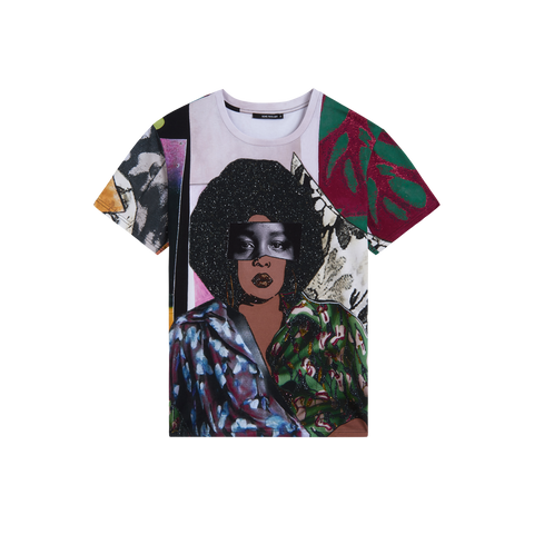 Mickalene Thomas Afro Goddess AOP T-Shirt