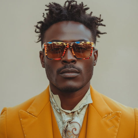 Romare Bearden Glasses by Vontelle "City Midtown Canyon"