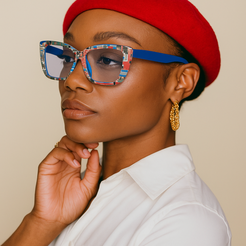 Romare Bearden Glasses by Vontelle "The Block II 1972"