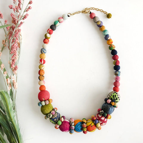 Kantha Orbit Necklace