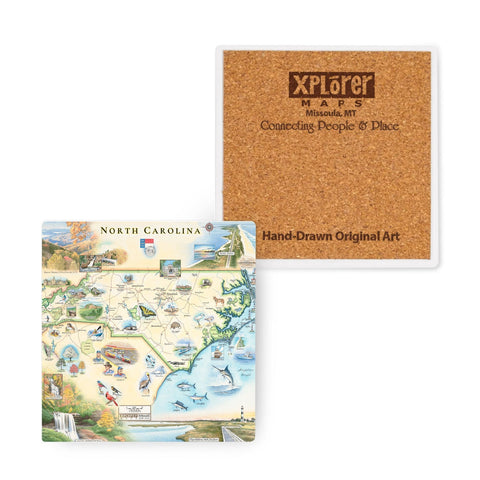 North Carolina Ceramic Coaster