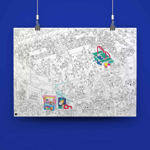 Goal Giant Coloring Poster