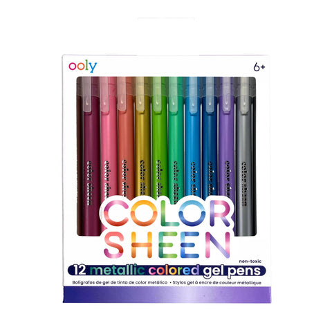 Color Sheen: Metallic Colored Gel Pens Set of 12