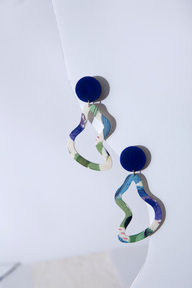 Abstract Hollow Drop Earrings