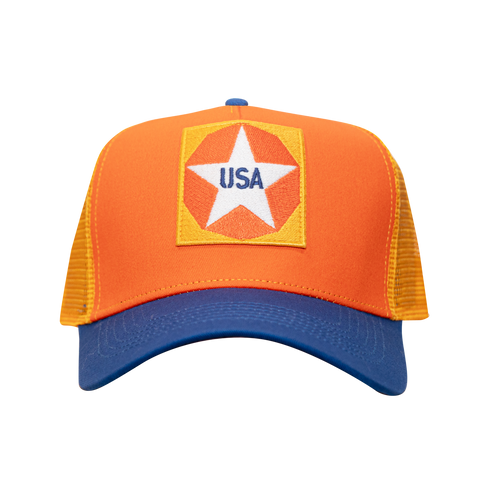 Robert Indiana "USA" Star Patch Trucker Hat