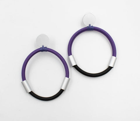 Two Tone Hoop with Aluminum Accent