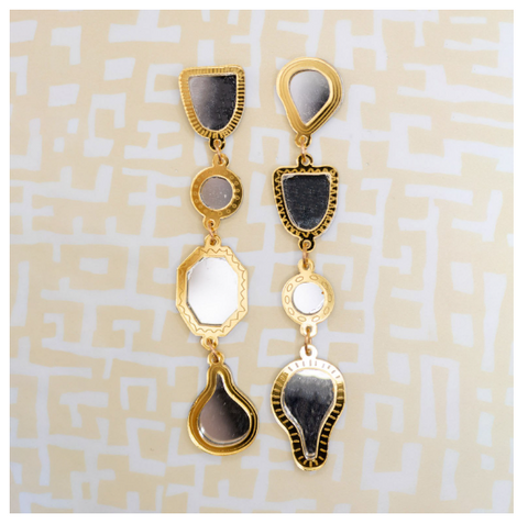 Moroccan Mirror Drop Earrings