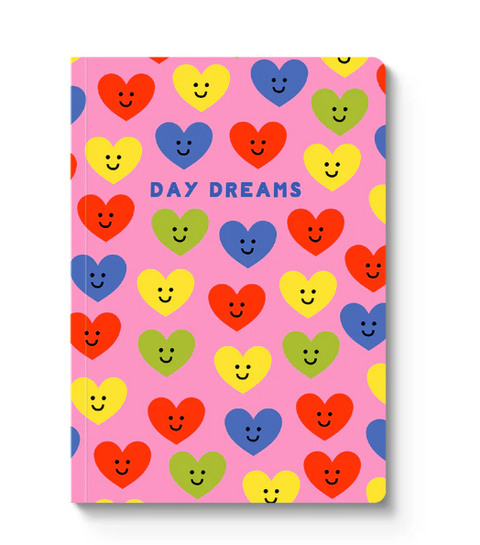 Day Dreams Hearts Paperback Notebook - Mint Museum Store