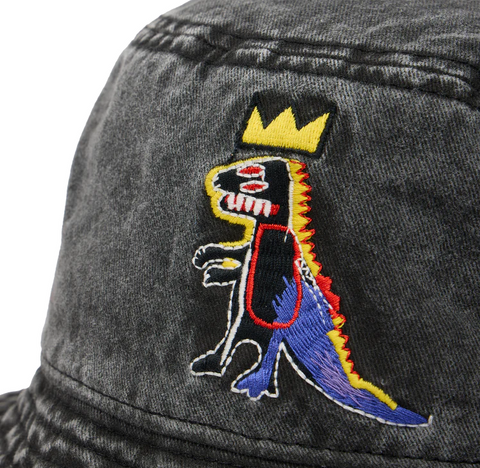 Basquiat Embroidered Pez Dispenser Bucket Hat