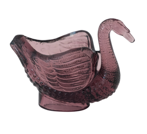 Recycled Glass Swan Shaped Dish
