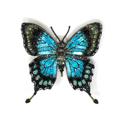 Sea Green Swallowtail Brooch Pin
