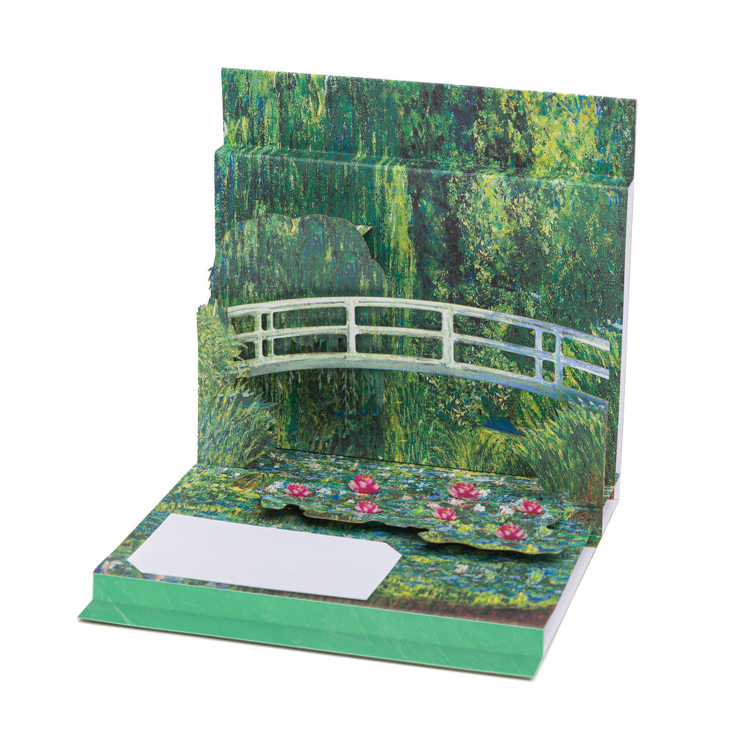 Japanese Bridge and Water Lilies Pop-Up Card