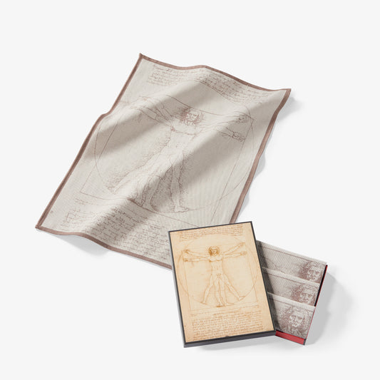 Vitruvian Man 3-pack Tea Towel Set