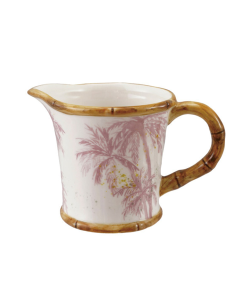 Hand-Painted Stoneware with Bamboo Style Edges