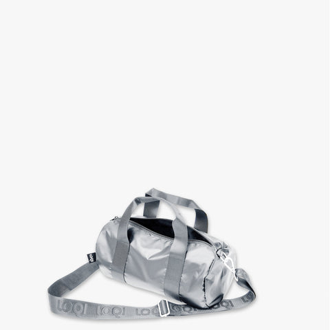 Metallic Silver Small Weekender