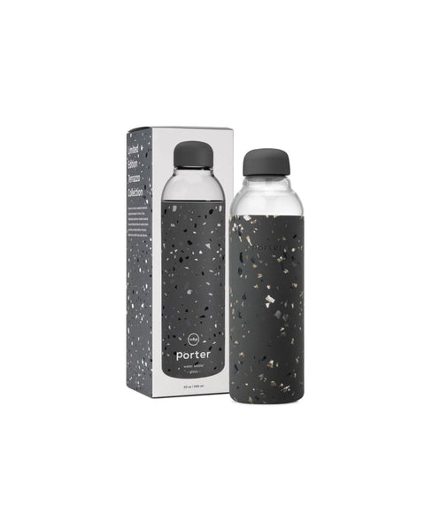 Porter Water Bottle Terrazzo Charcoal