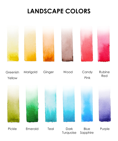 Watercolor Coloring Club Box Landscape