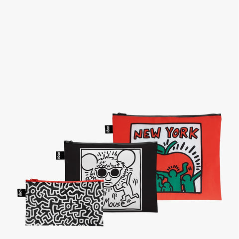 Keith Haring Recycled Zip Pockets