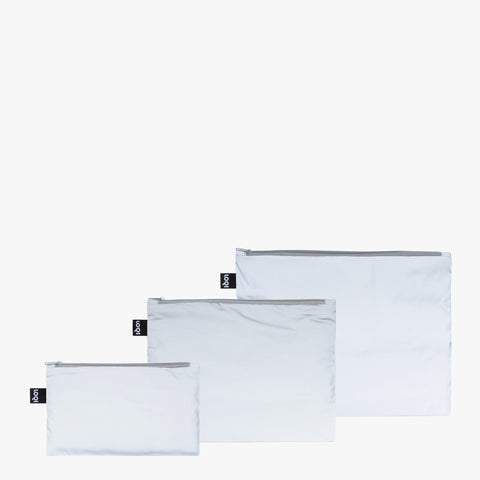 Reflective Silver Zip Pockets