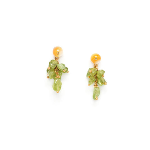 Nature Bijous Gingko and Green Earring