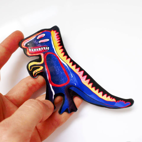 Basquiat-inspired refrigerator magnet - Dinosaur