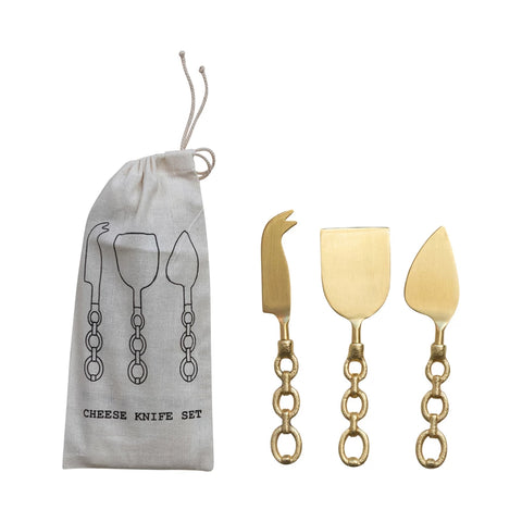 Cheese Server with Chain Shaped Handle Set