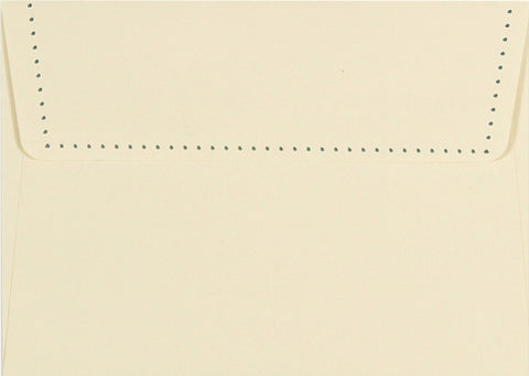 Beige envelope with a dotted line on a beige background