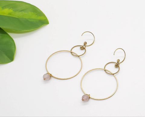 Brass Double Hoop Earring