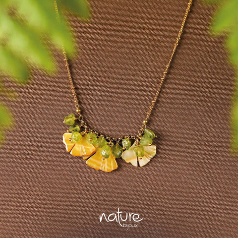 Nature Bijoux Gingko Multi Cluster Necklace