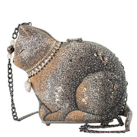 Couture Cat Beaded Feline Crossbody Bag
