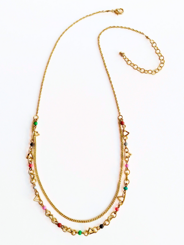 Confetti Dual Strand Necklace