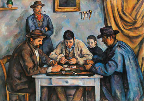 The Card Players, 1000-pc Velvet-Touch Puzzle by Cézanne