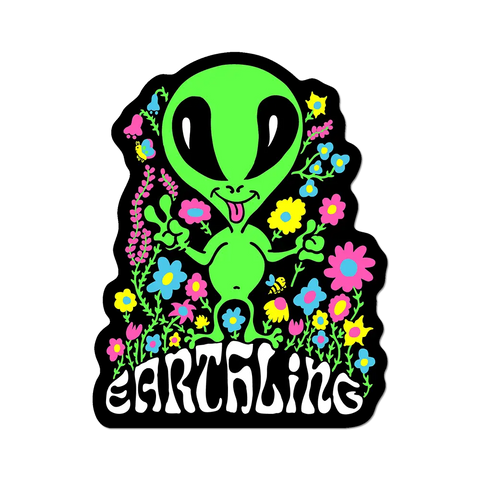 Alien Earthling by Apply - Die-Cut Sticker (hike, camp) - Mint Museum Store