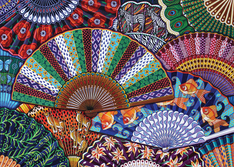 Abanicos, 500-pc Velvet-Touch Jigsaw Puzzle