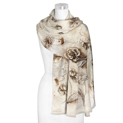 Da Vinci Flower Study Scarf