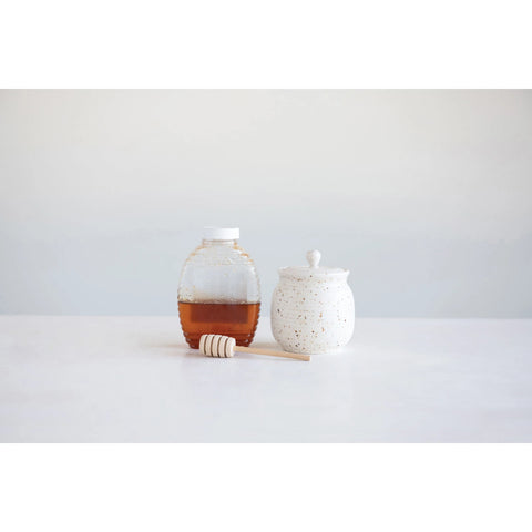 Honey Jar with Honey Dipper and Lid