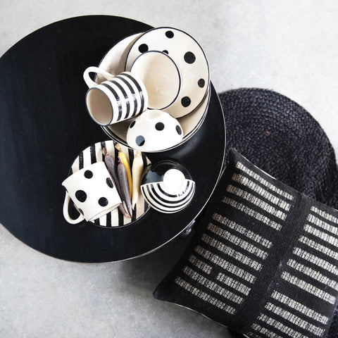 Black and White Assorted Patterned Plates