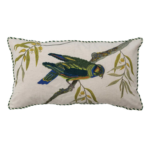 Cotton Exotic Bird Pillow