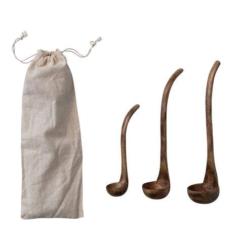 Mango Wood Ladles in Bag