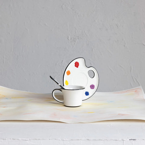 Ceramic Paint Palette Saucer with Teacup - Mint Museum Store