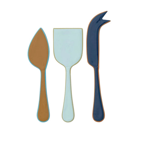 Enameled Stainless Steel Cheese Knife Set