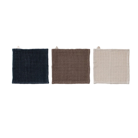 Waffle Weave Dish Cloths with Cheese Serving Board