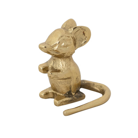 Cast Aluminum Mouse Antique Gold Finish