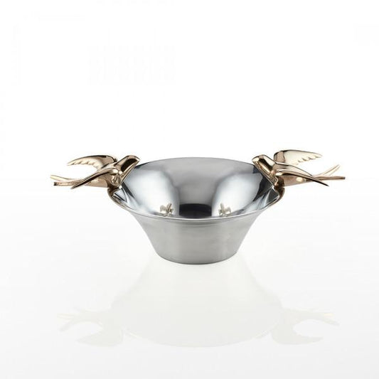 Silver and Gold Dove Bowl