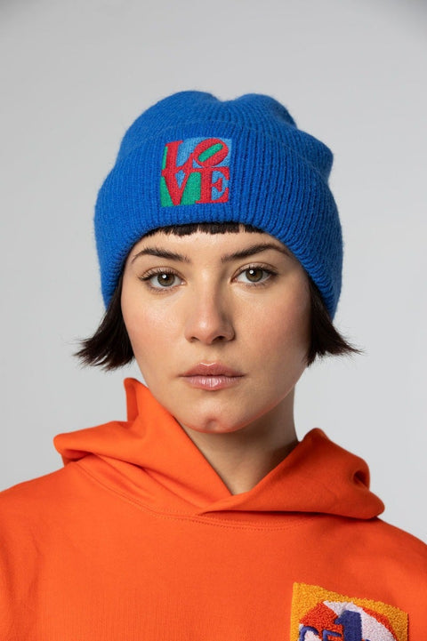 Robert Indiana "Love" Patch Knit Beanie