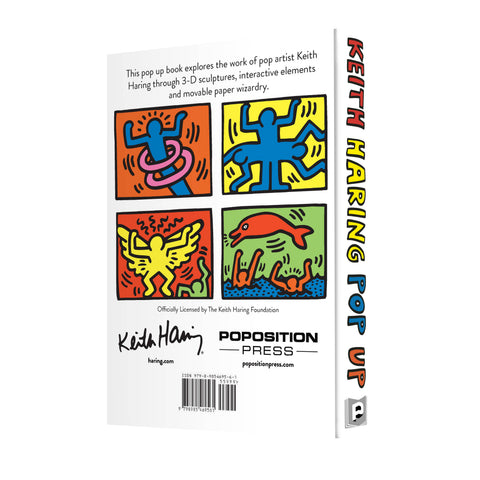 Keith Haring pop-up book cover with colorful illustrations and text.