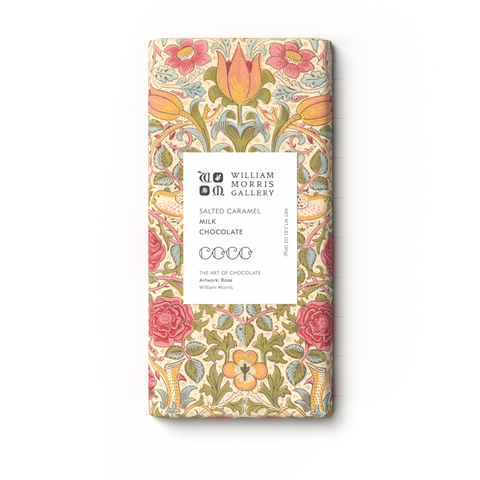 COCO x William Morris - Salted Caramel Milk Chocolate Bar - 80g - Limited Edition